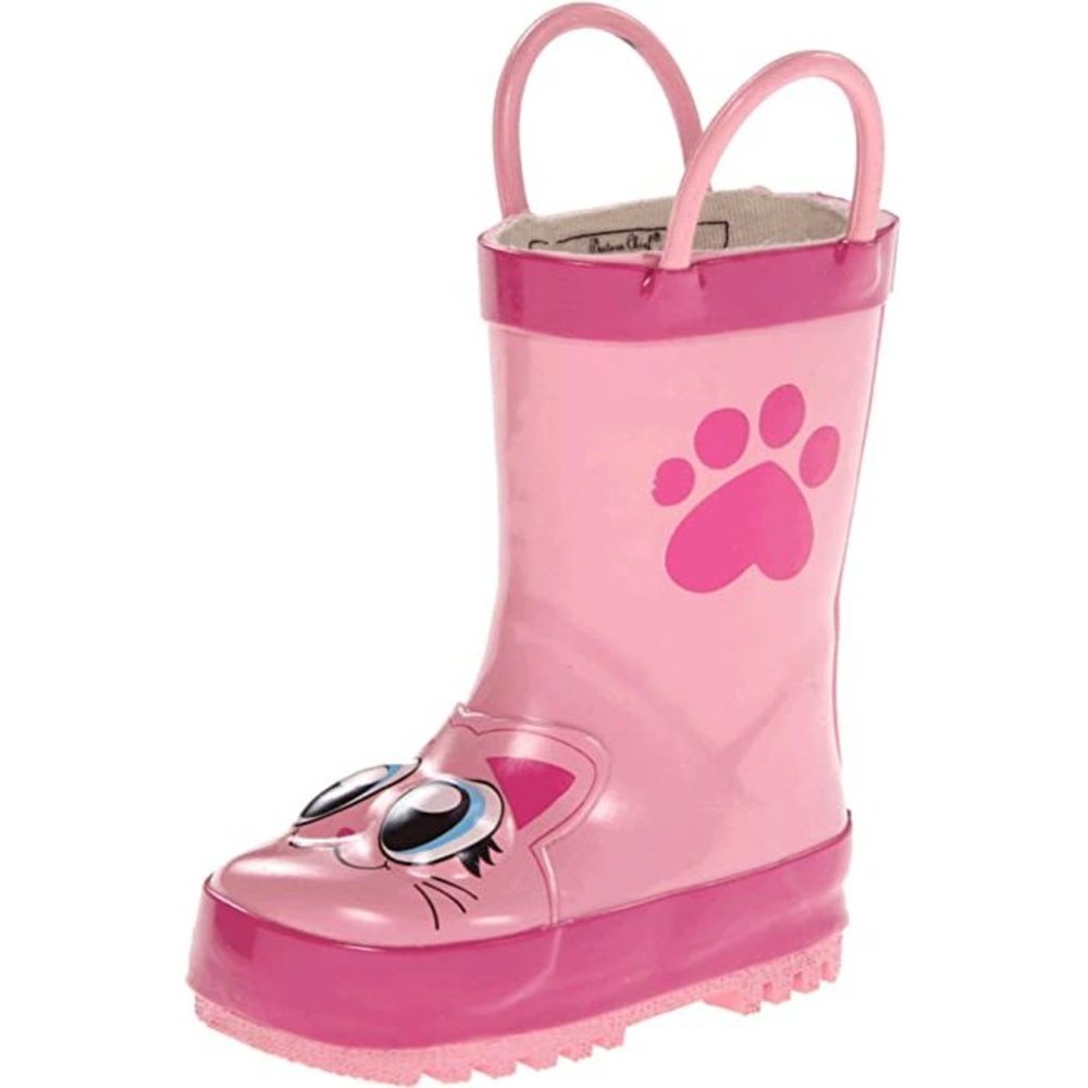 Western Chief Kid's Pink Kitty Rain Boot